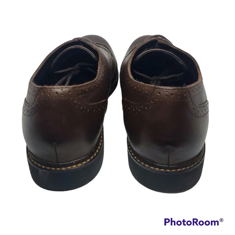 𝅺apex LT710M Men’s Oxford Dress Shoe Wingtip Brown - Picture 4 of 7